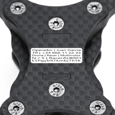 Placa Identificativa para Drones de Carrera